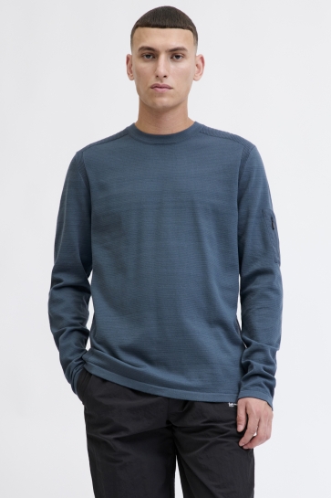 Jack & Jones JCOMACE KNIT CREW NECK SMU 12270974 ORION BLUE/MELANGE
