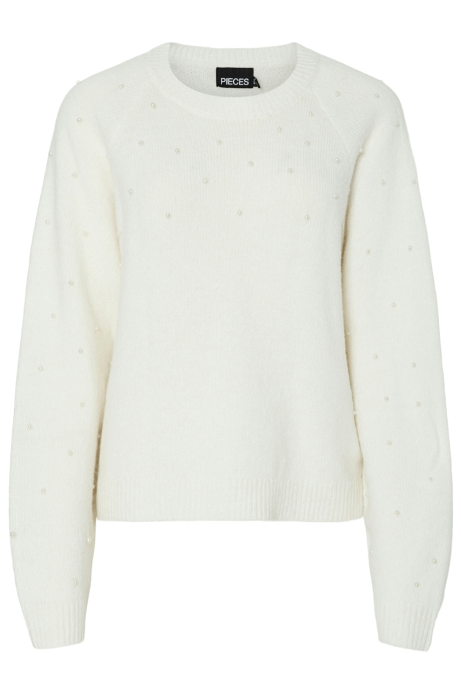 Pieces witte dames trui | Vooraanzicht