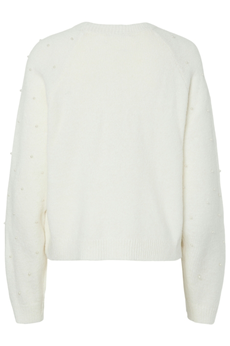 Pieces witte dames trui | Achteraanzicht