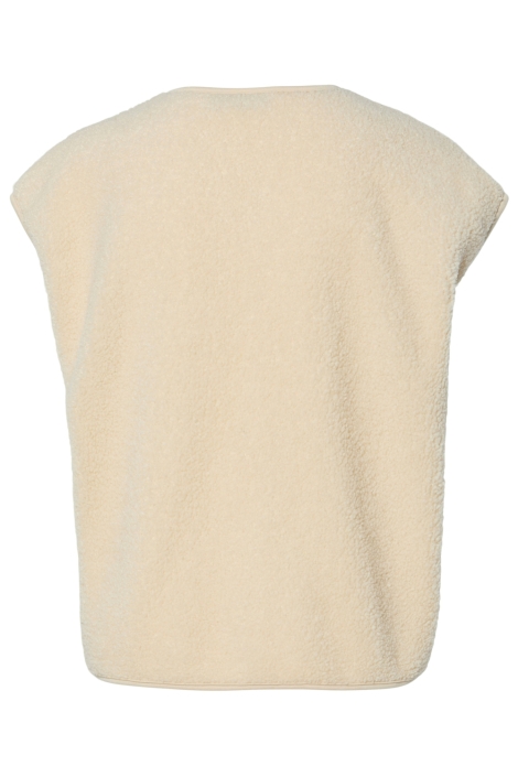 Pieces beige dames gilet | Achteraanzicht