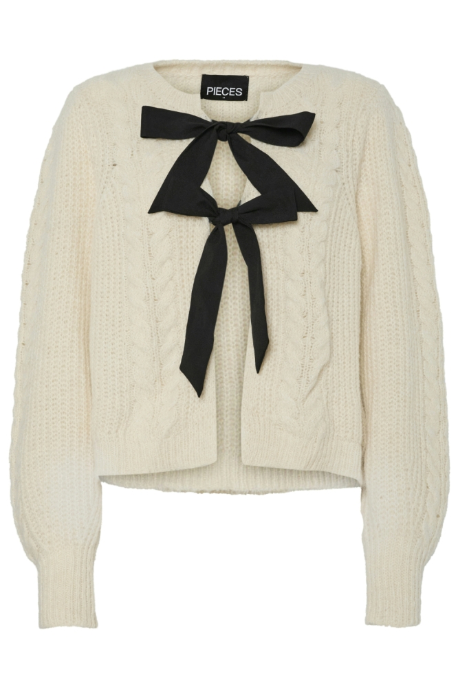 Pieces beige dames vest | Vooraanzicht