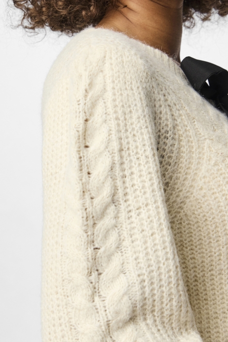 Pieces beige dames vest | Close up