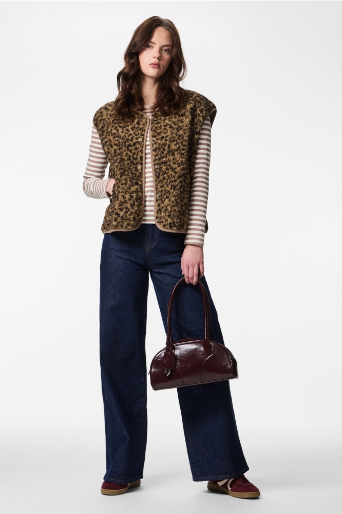 Pieces camel dames gilet | Model