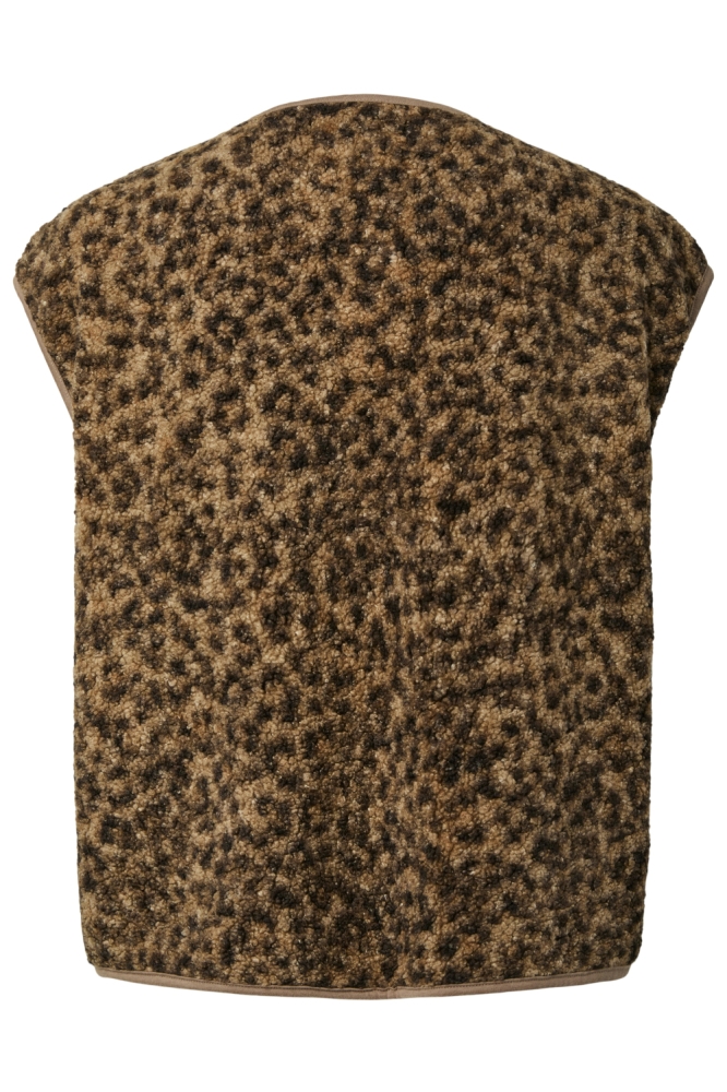 Pieces camel dames gilet | Achteraanzicht