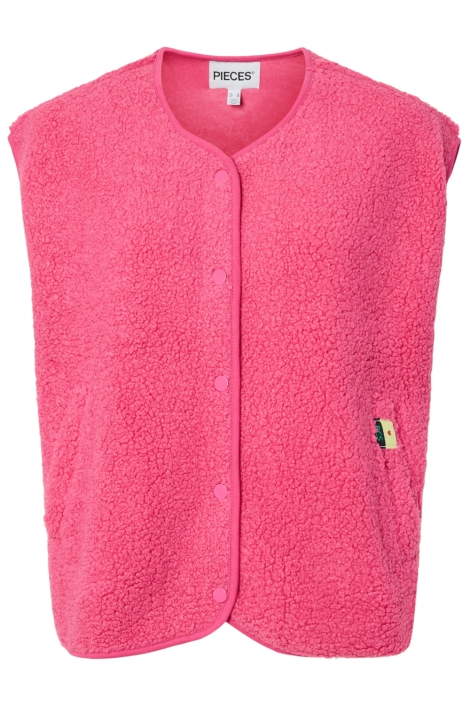 Pieces roze dames gilet | Vooraanzicht