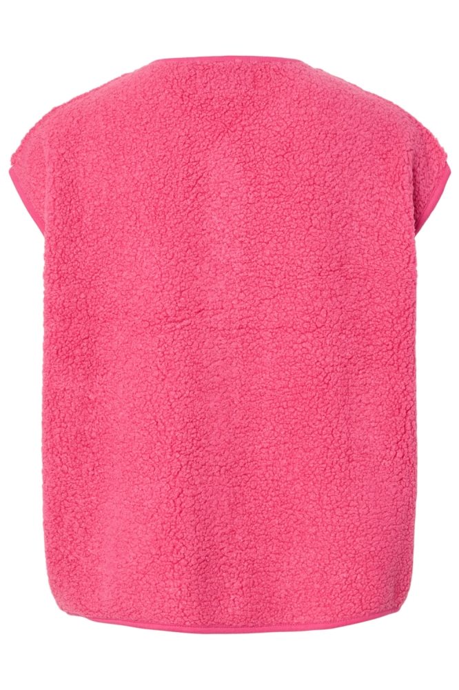 Pieces roze dames gilet | Achteraanzicht