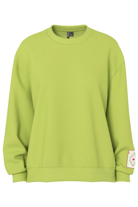 Pieces groene dames sweater | Vooraanzicht