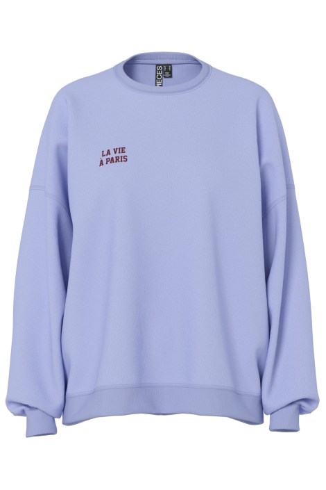 Pieces blauwe dames sweater | Vooraanzicht