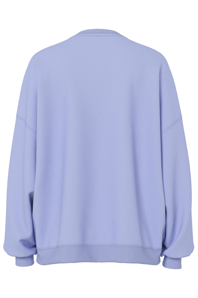 Pieces blauwe dames sweater | Achteraanzicht