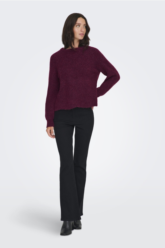 Only bordeaux dames trui | Model