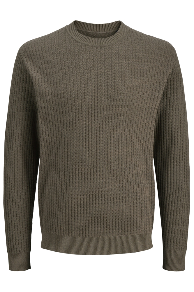 Jack & Jones bruine heren trui | Vooraanzicht