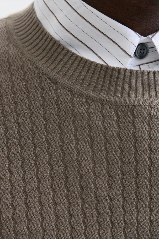 Jack & Jones bruine heren trui | Close up