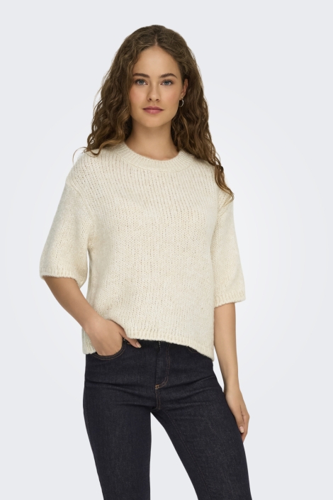 Jacqueline de Yong beige dames trui | Model