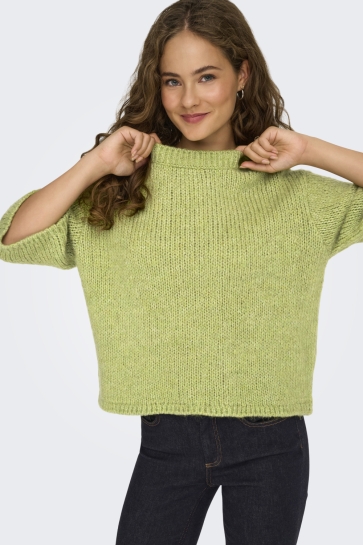 Jacqueline de Yong Trui JDYLINEA S/S PULLOVER O-NECK KNT NO 15367237 TARRAGON