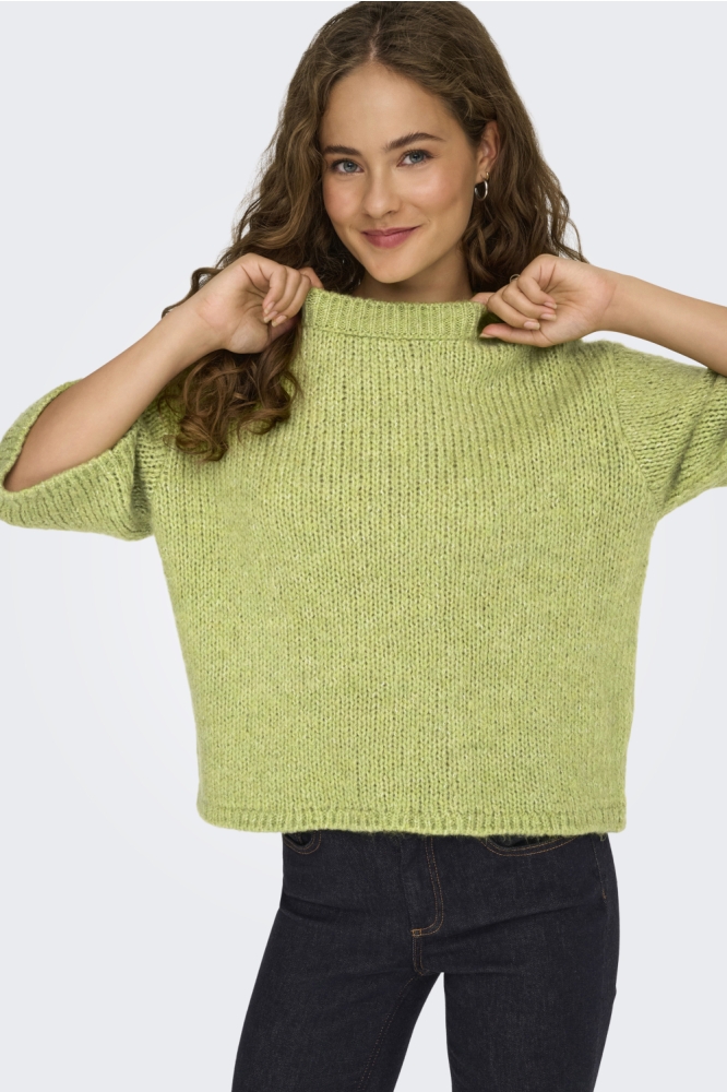 Jacqueline de Yong groene dames trui | Model