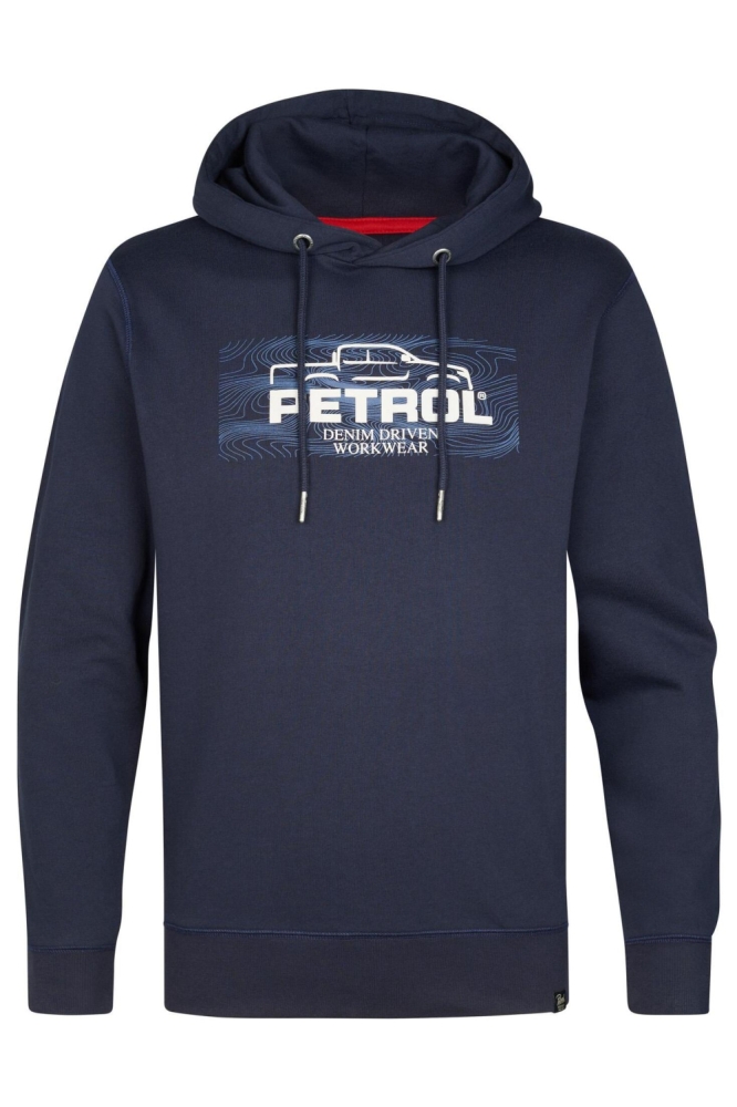 Petrol Industries blauwe heren sweater | Vooraanzicht