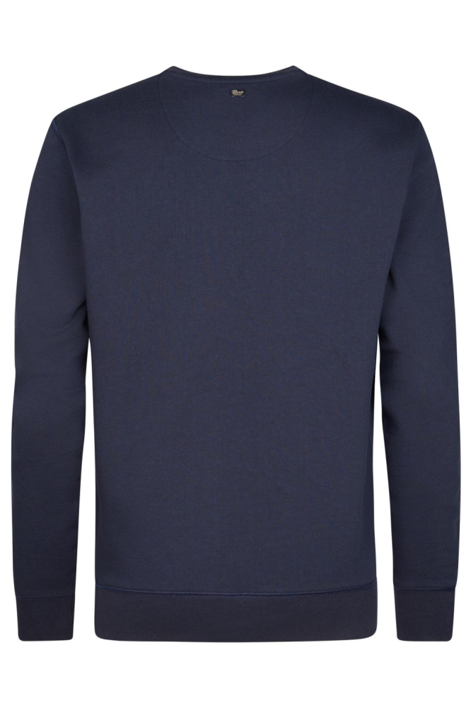 Petrol Industries blauwe heren sweater | Achteraanzicht