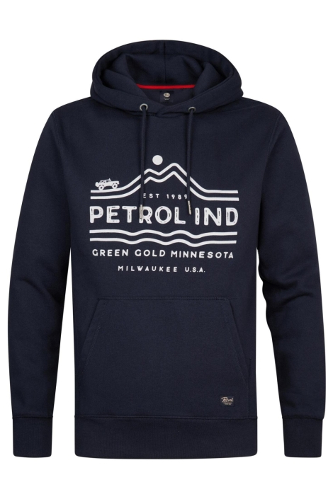 Petrol Industries blauwe heren sweater | Vooraanzicht