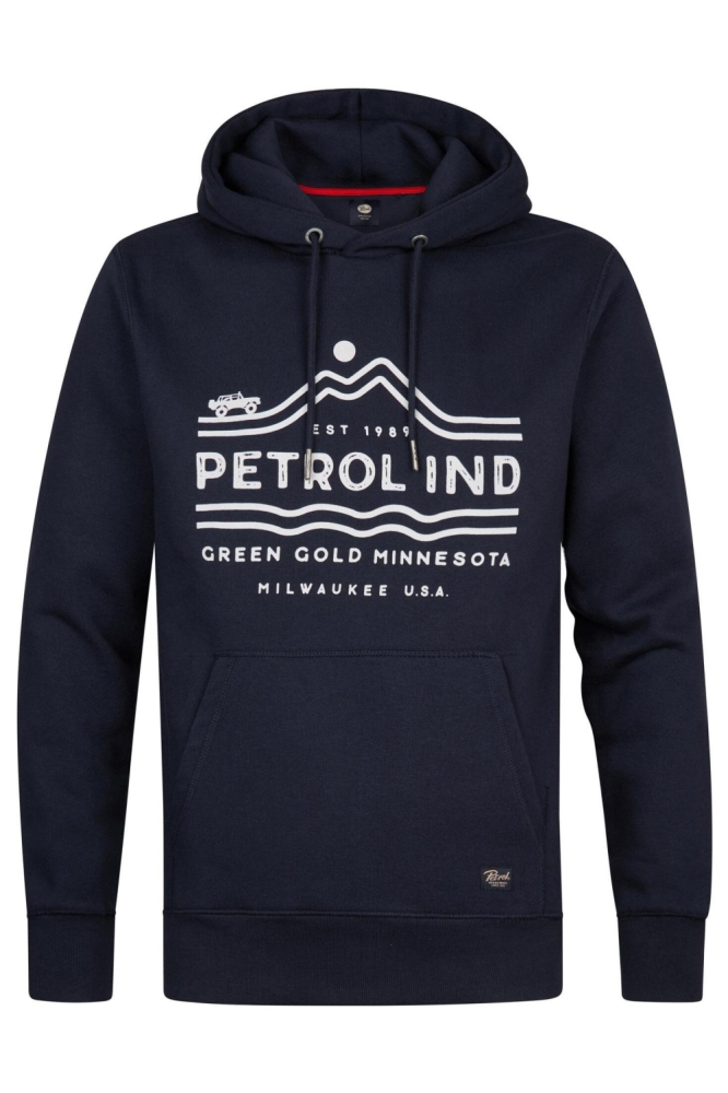Petrol Industries blauwe heren sweater | Vooraanzicht
