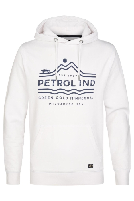 Petrol Industries witte heren sweater | Vooraanzicht