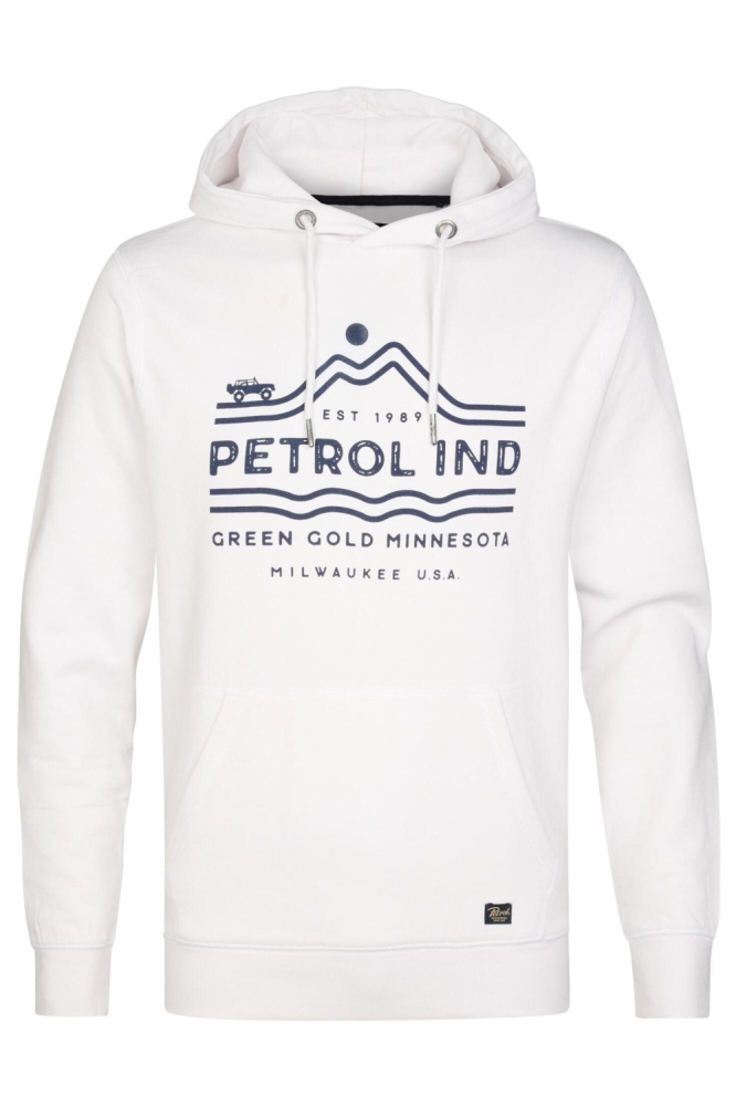 Petrol Industries witte heren sweater | Vooraanzicht