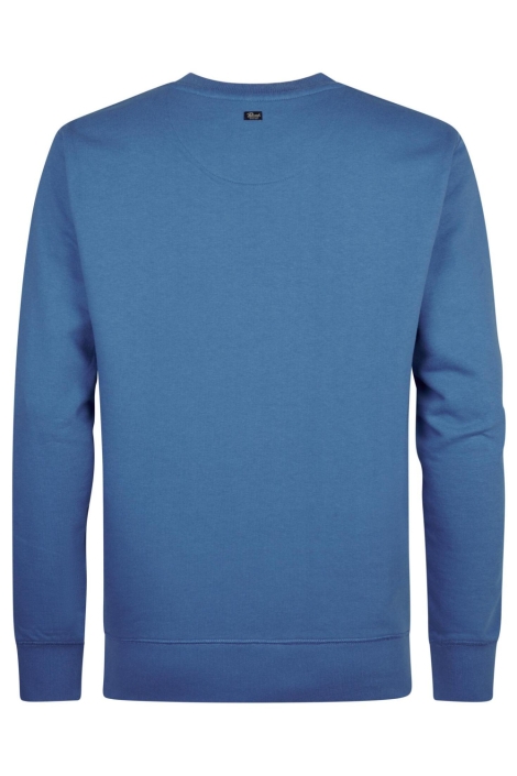 Petrol Industries blauwe heren sweater | Achteraanzicht