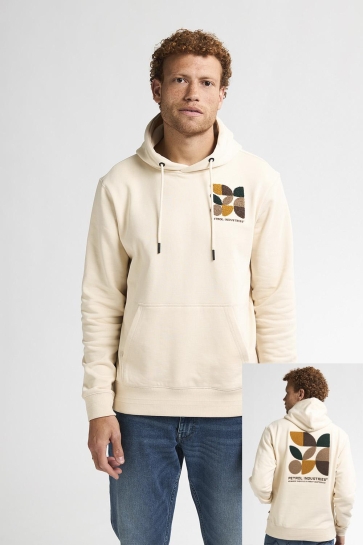 Petrol Industries Trui SWEATER HOODED PRINT M 3050 SWH308 1108 Raw Sand