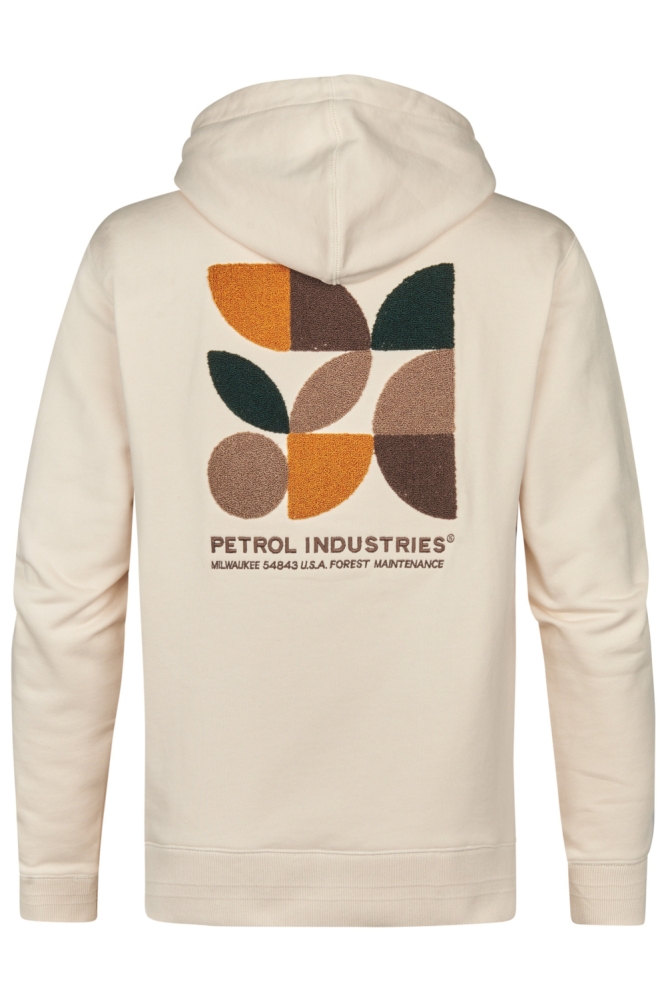 Petrol Industries beige heren sweater | Achteraanzicht