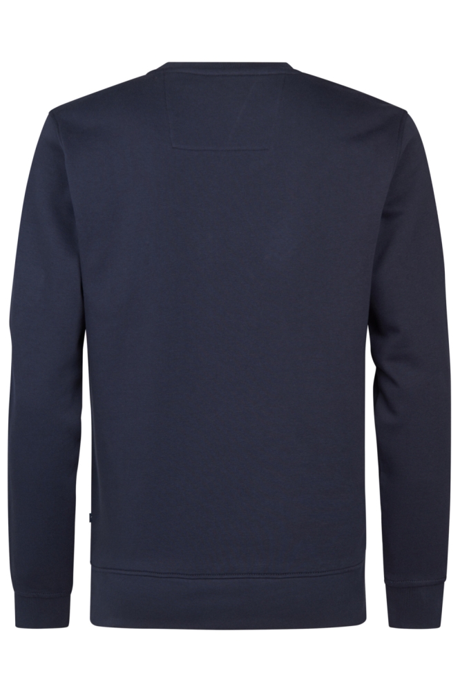 Petrol Industries blauwe heren sweater | Achteraanzicht