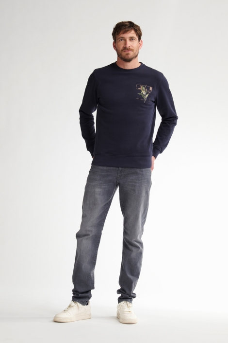 Petrol Industries blauwe heren sweater | Model