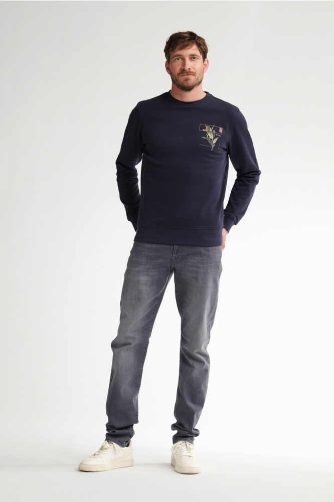 Petrol Industries blauwe heren sweater | Model