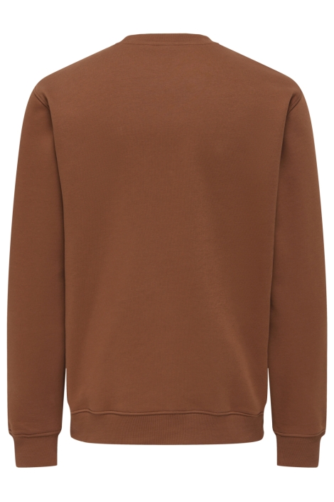 Only & Sons cognac heren sweater | Achteraanzicht