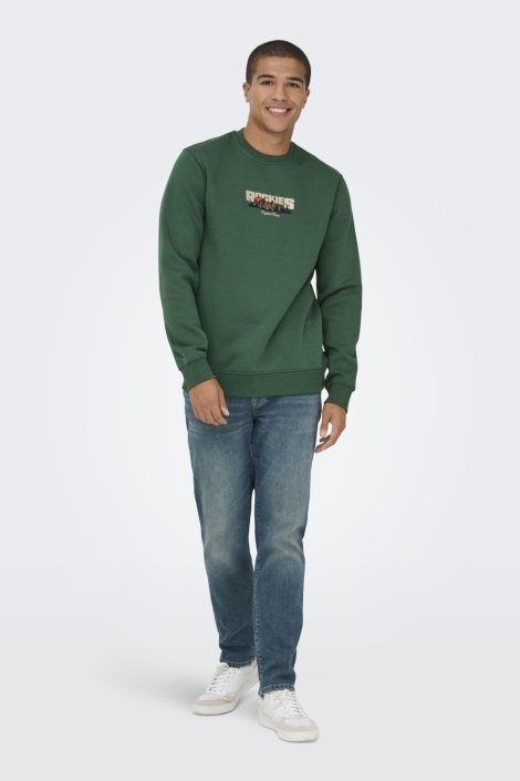 Only & Sons groene heren sweater | Model