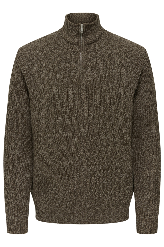 Only & Sons bruine heren trui | Vooraanzicht