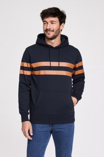 Only & Sons Trui ONSTHOR REG SWEAT HOOD CS 22036844 DARK SAPPHIRE/PEACH COBBLER