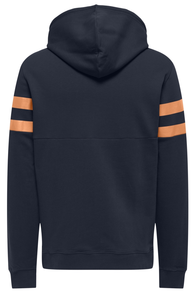 Only & Sons blauwe heren sweater | Achteraanzicht