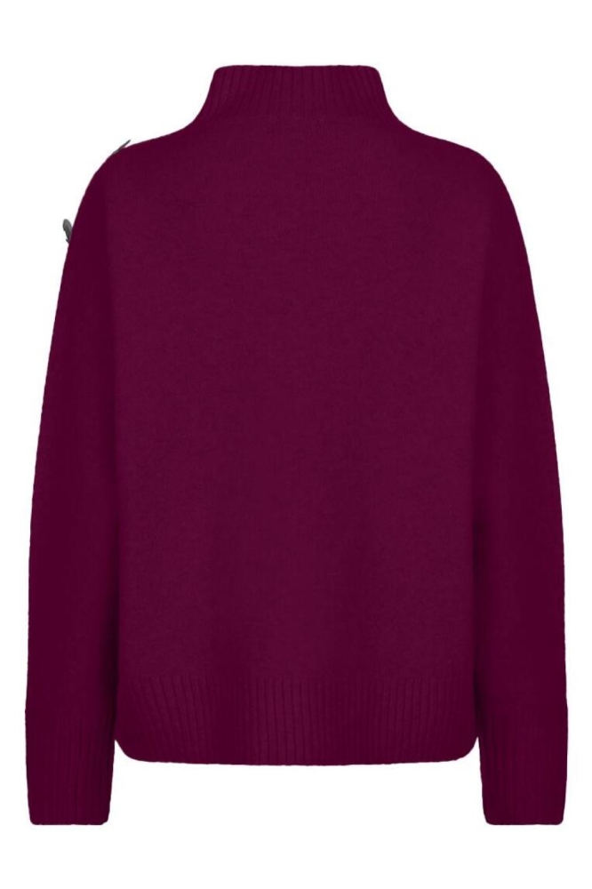 EsQualo paarse dames trui | Achteraanzicht