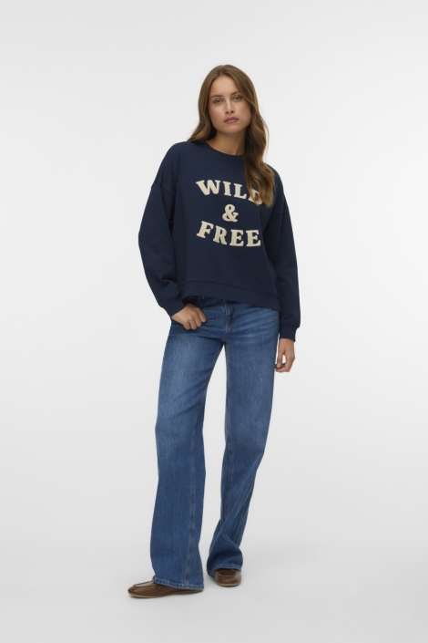 Vero Moda blauwe dames sweater | Model