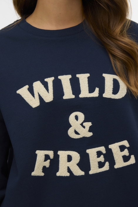 Vero Moda blauwe dames sweater | Close up