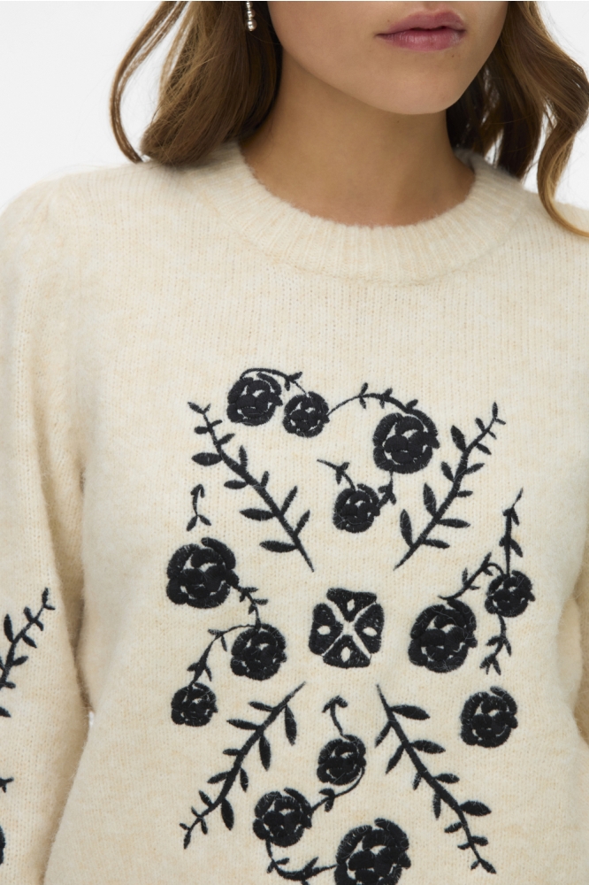 Vero Moda ecru dames trui | Close up