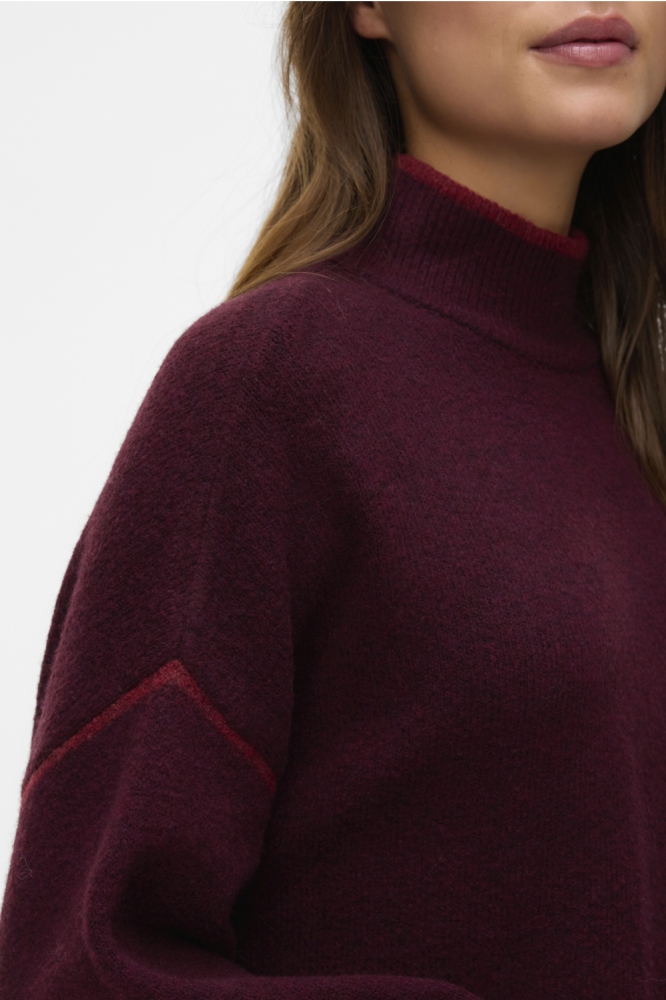 Vero Moda bordeaux dames trui | Close up