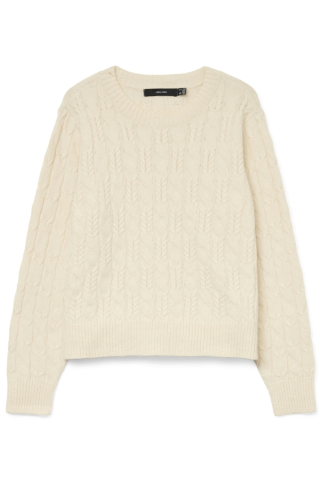 Vero Moda ecru dames trui | Vooraanzicht