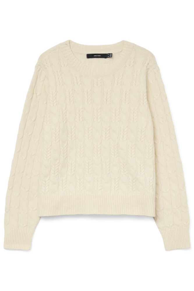 Vero Moda ecru dames trui | Vooraanzicht