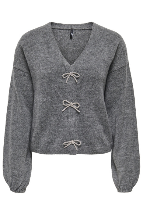 Only grijze dames trui | Vooraanzicht