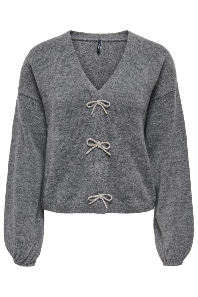 Only grijze dames trui | Vooraanzicht