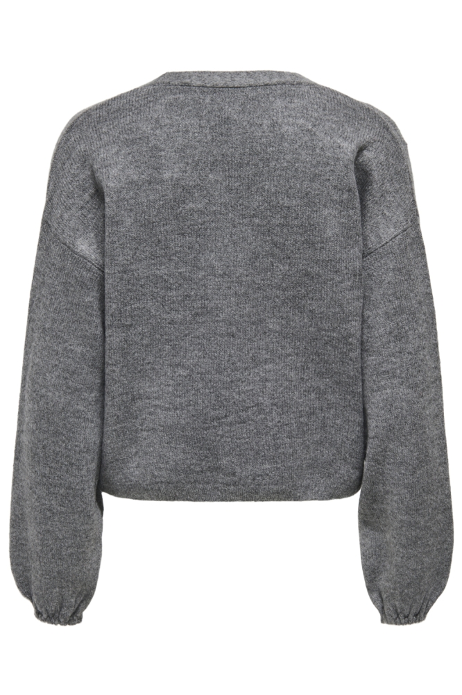 Only grijze dames trui | Achteraanzicht