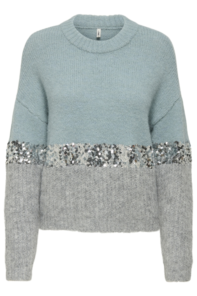 Only blauwe dames trui | Vooraanzicht