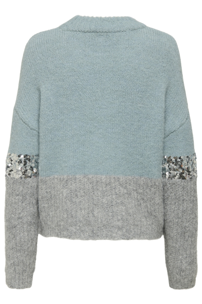 Only blauwe dames trui | Achteraanzicht