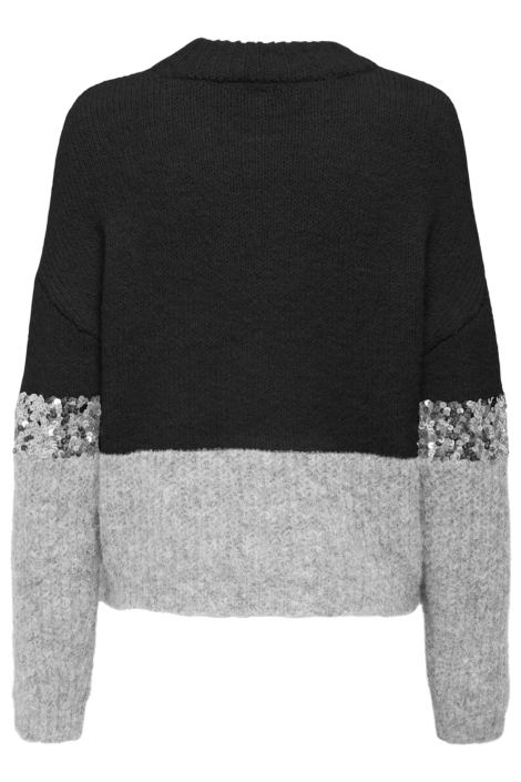 Only zwarte dames trui | Achteraanzicht