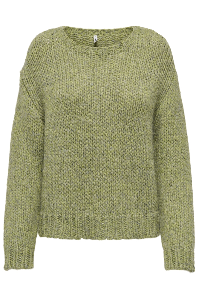 Only groene dames trui | Vooraanzicht